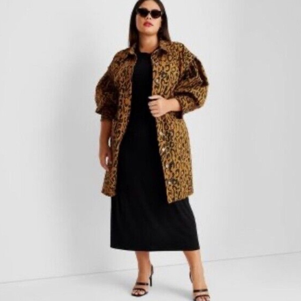 Target x Future Collective x Kahlana Barfield - Long Sleeve Leopard Dress